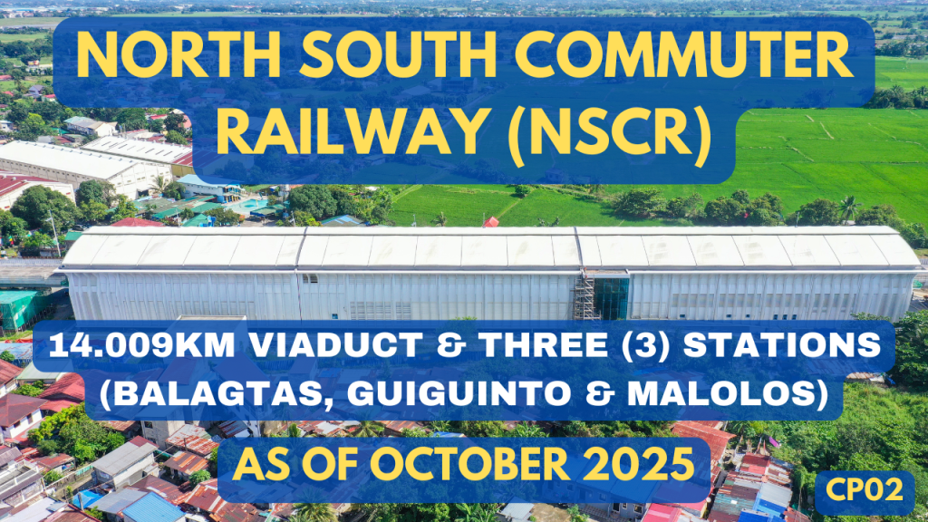 North South Commuter Railway – NSCR-CP02 Aerial Video of Alignment and Stations as of October 2025