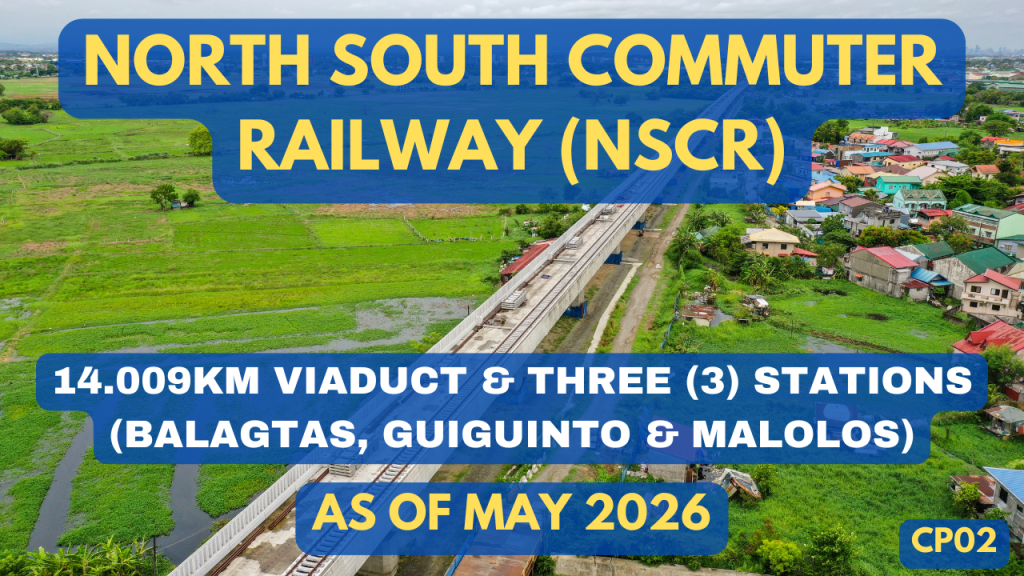 North South Commuter Railway – NSCR-CP02 Aerial Video of Alignment and Stations as of May 2026